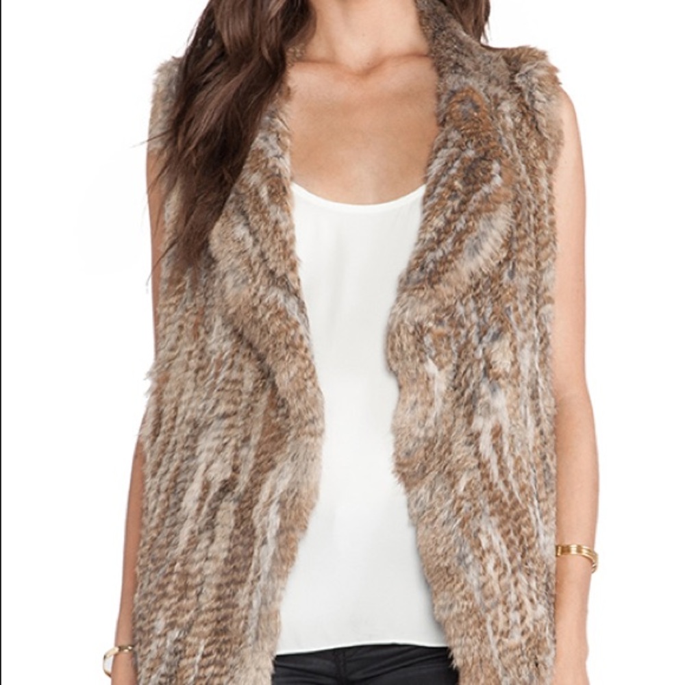 Joie Andoni *Real* Rabbit Fur Vest - Picture 7 of 8